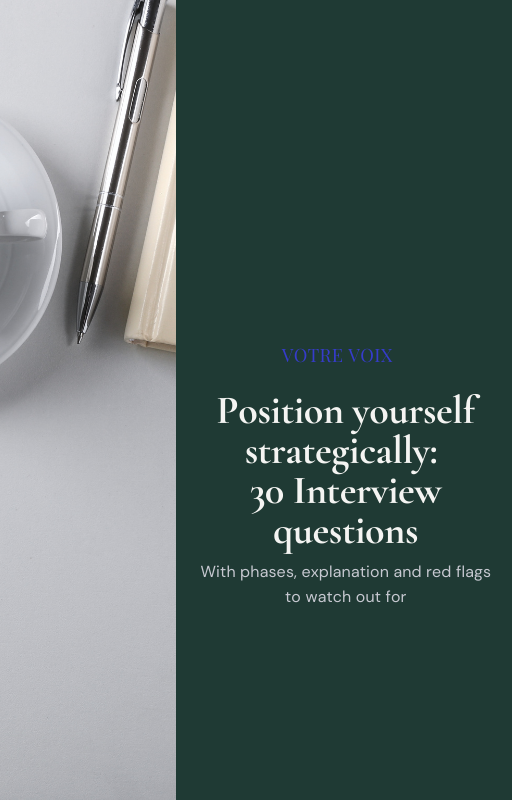 E-book guide: Positioneer jezelf strategisch met 30 sollicitatie vragen 