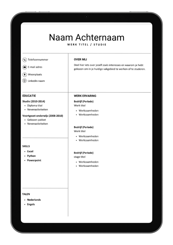 CV template (Gratis) 