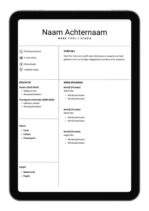 CV template (Gratis) 