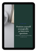 E-book guide: Positioneer jezelf strategisch met 30 sollicitatie vragen 